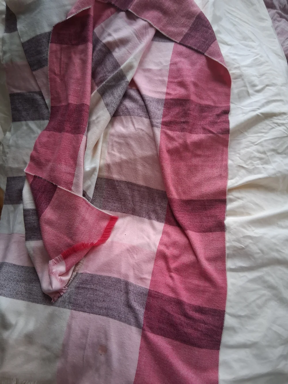 Women's Pink Big Plaid Wrap Free With $20 Purchase